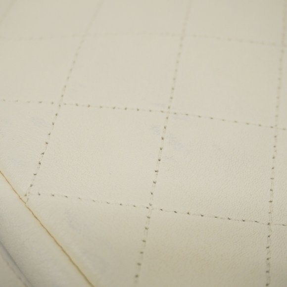 Chanel Shoulder Bag Matelasse Chain Goatskin White Champagne Ladies - Picture 9 of 11